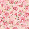 Pink Roses Sew Shabby Chic Cotton 44"/45" Fabric Per Yard