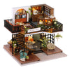 RHZN Miniature House Kit Doll House Kit Miniature Kit DIY Mini House for Adult Cafe