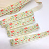 Flowers Printed Cotton Ribbon for DIY Crafts