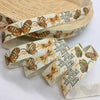 Flowers Printed Cotton Ribbon for DIY Crafts