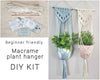 Macrame plant hanger DIY craft kit.