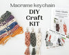 Macrame keychain DIY craft kit. Beginner Macrame kit.