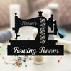 Sewing Machine Personalized Metal Art Decor Sign